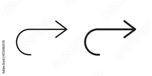 Redo icon. flat and stroke style Collection. simple symbol