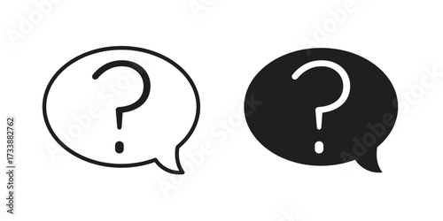 Question icon. flat and stroke style Collection. simple symbol
