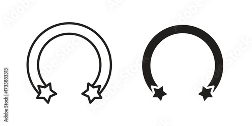 Piercing icon. flat and stroke style Collection. simple symbol