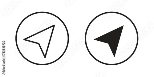 Navigation icon. flat and stroke style Collection. simple symbol