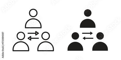 Mediator icon. flat and stroke style Collection. simple symbol