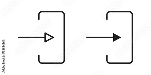 Log out icon. flat and stroke style Collection. simple symbol