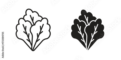 Lettuce icon. flat and stroke style Collection. simple symbol