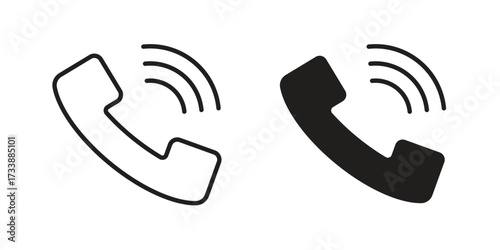 Incoming Call icon. flat and stroke style Collection. simple symbol
