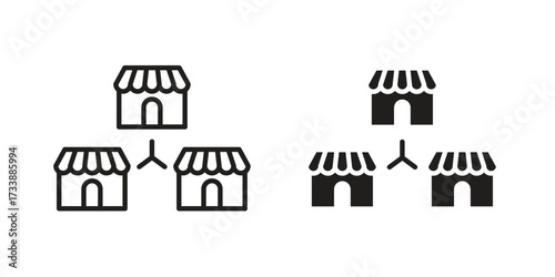 Franchise icon. flat and stroke style Collection. simple symbol