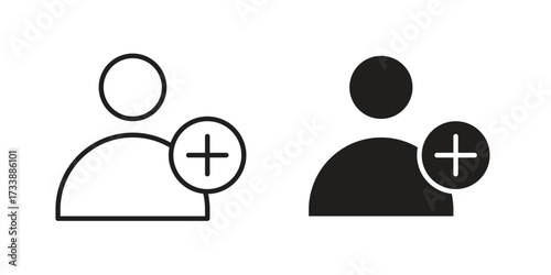 Following icon. flat and stroke style Collection. simple symbol