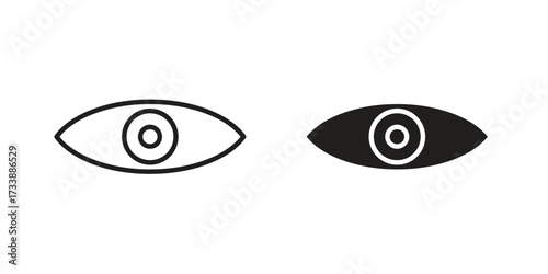 Eye icon. flat and stroke style Collection. simple symbol