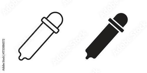 Eye dropper icon. flat and stroke style Collection. simple symbol