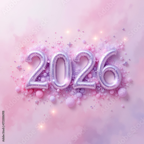  2026 festive, new year, card 