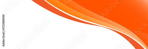 Vector orange line background curve element with white space for text and message design, overlapping layers.