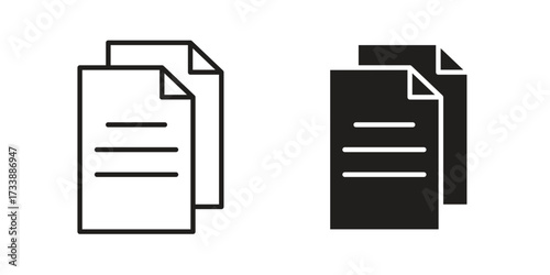 Duplicate icon. flat and stroke style Collection. simple symbol