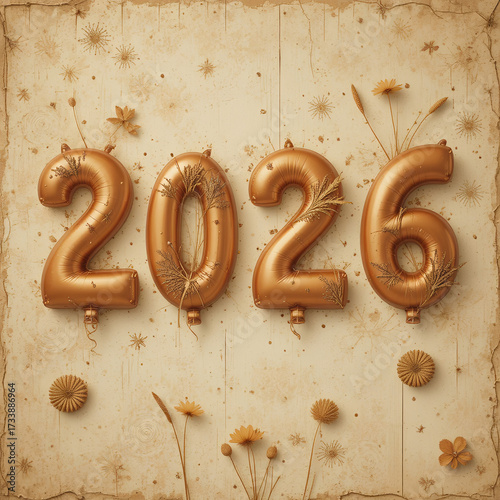  2026 festive, new year, card 
