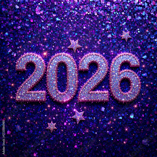 2026 festive, new year, card 