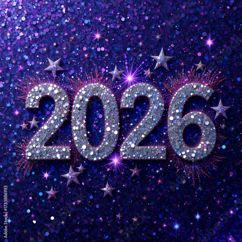  2026 festive, new year, card 