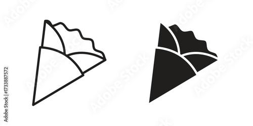 Crepe icon. flat and stroke style Collection. simple symbol