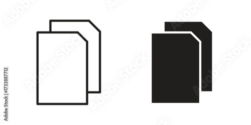 Copy icon. flat and stroke style Collection. simple symbol