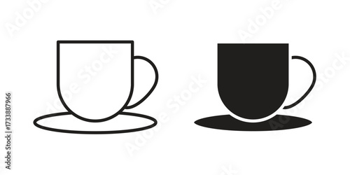 Coffee icon. flat and stroke style Collection. simple symbol
