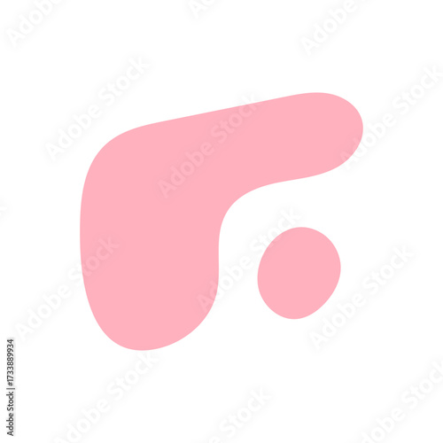 Pale pink, soft-edged abstract droplet for gentle, feminine or
fresh backgrounds.
