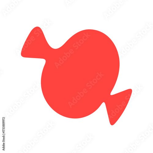 Bold red candy silhouette, ideal for sweet-themed or fun
design accents.