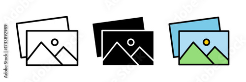 Image not an available icon No picture icon . Vector illustration stroke, filled and colored concept for web design.