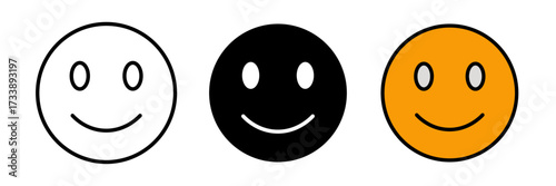 Improves mood and focus icon Happy and Good emotions vector symbol with stroke, filled and colored concept for web design.
