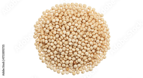 Slika na platnu Pile of puffed amaranth seeds isolated on transparent background, healthy gluten
