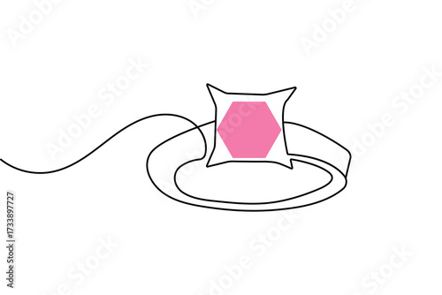 Wedding ring continuous one line drawing minimalist style simple outline vector illustration isolated
