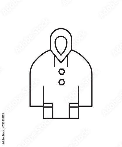 raincoat icon, vector best line icon.