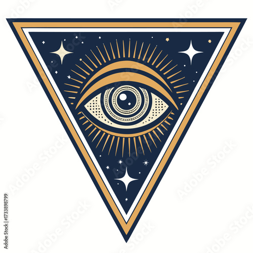 A stylized illustration of a burning candle within a triangle, radiating light.