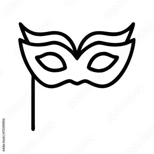 Vector art of stylish masquerade mask, ideal for a festive carnival or costume party