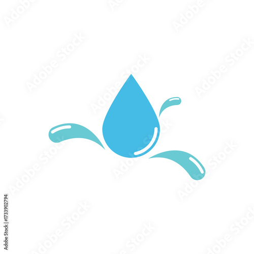 blue water drop icon vector illustration