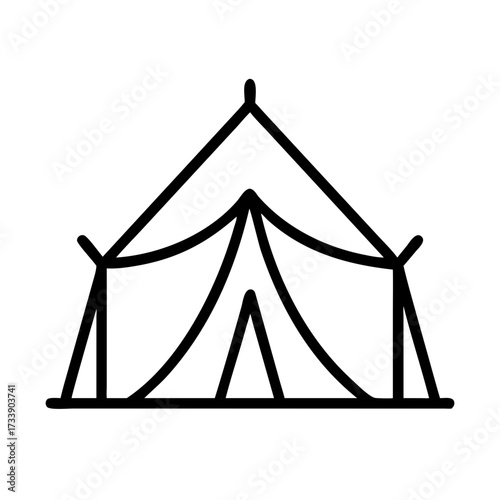 Illustration of a camping tent, perfect for camping and outdoor themes