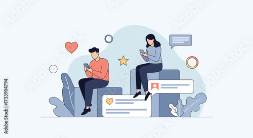 People are using their mobile phones to communicate and interact with each other online.