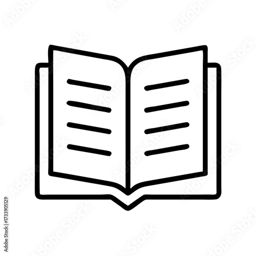 Vector art of open book, symbolizing knowledge, education, and the power of reading