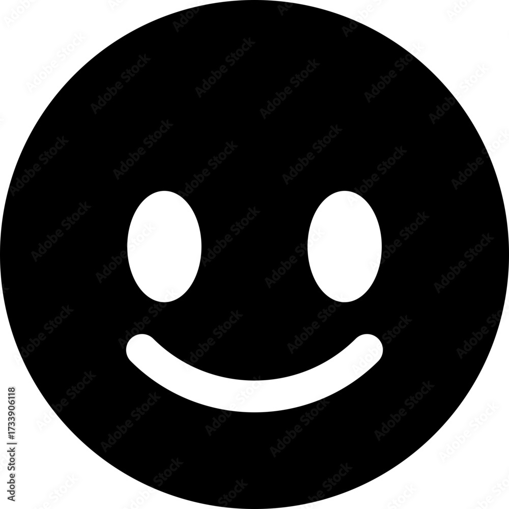 Fototapeta premium Happy emotion vector icon