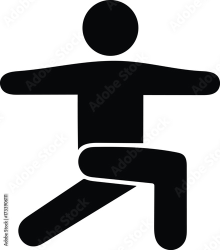 person squatting silhouette icon