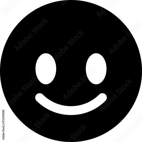 Happy emotion vector icon