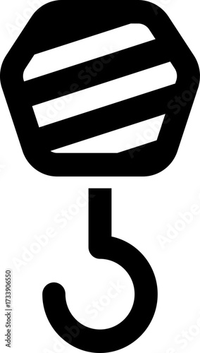 Industrial Lifting Crane Hook Icon