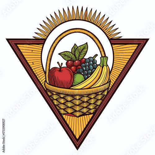 A dark silhouette of a person meditating within a sacred geometry triangle.