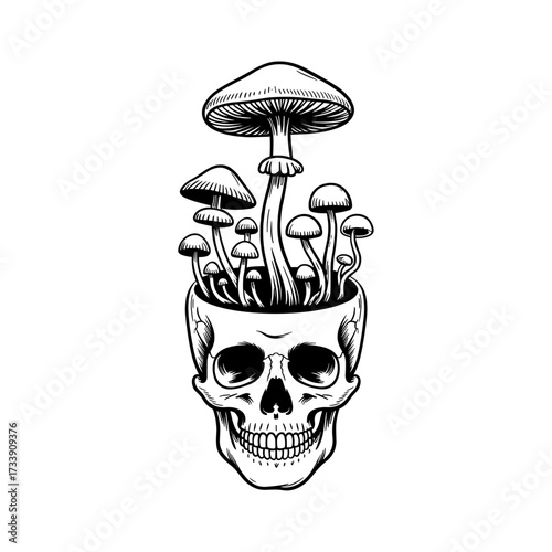 Skull and Vintage Tattoo T-shirt Vector Designs and Edgy, Punk-Inspired Graphics & Retro Tattoo Illustrations for Custom Graphic Tees-10