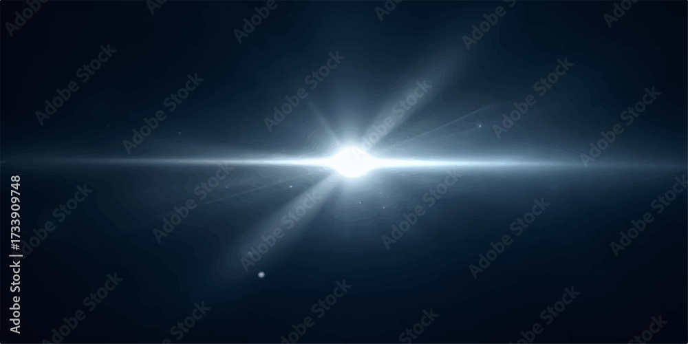 Fototapeta premium Abstract digital blue background with glowing light rays and a stellar flash of energy