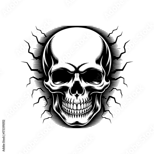 Skull and Vintage Tattoo T-shirt Vector Designs and Edgy, Punk-Inspired Graphics & Retro Tattoo Illustrations for Custom Graphic Tees-24
