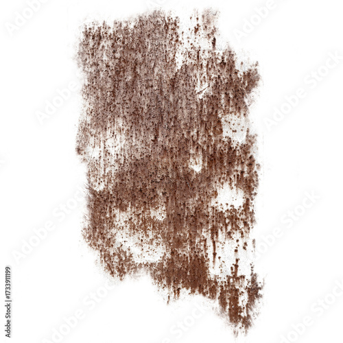 Obraz na płótnie Isolated Rust Stain on Transparent Background