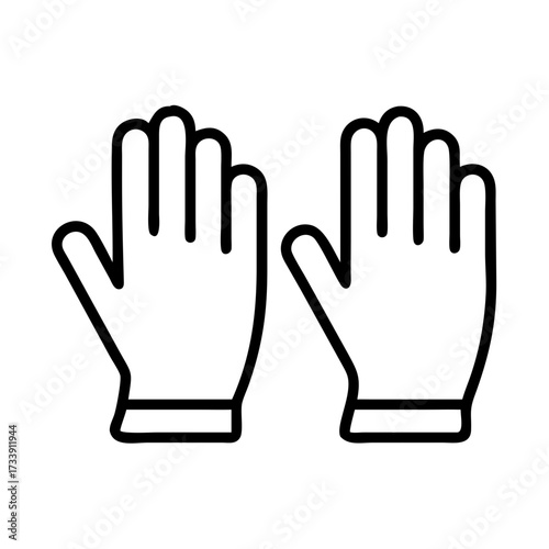 Vector art of pair of protective gloves, essential for safety and hygiene in various tasks