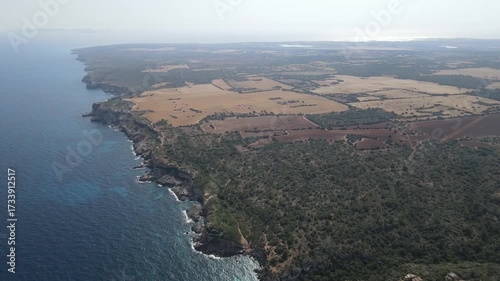 Coastal Cliff and Landcape Scene