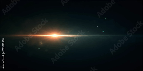 Bright blue night sky backgrounds glow with solar flare energy and star motion ray animation design