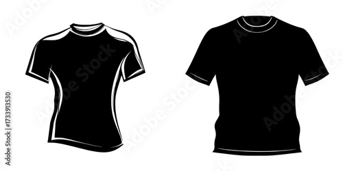A unisex t-shirt template is available in a flat sketch format, along with an oversized t-shirt technical fashion illustration and a t-shirt fashion concept for both men and women