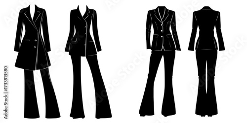The terms include cigarette fit, coat, coats, corporate, corporate wear, fashion flat, fashion flats, fashionable, flared pants, flared trousers, flat, flat sketches, flats, formal, formal wear,