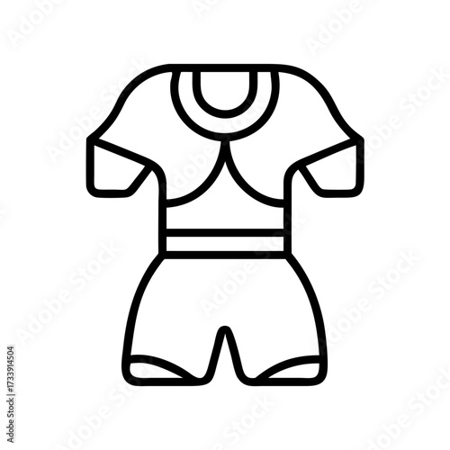Vector art of sportswear, a comfortable and functional outfit for athletic activities, line art style