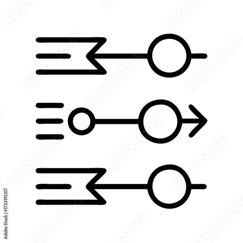 Vector art of timeline process diagram showing sequential steps for presentations and reports